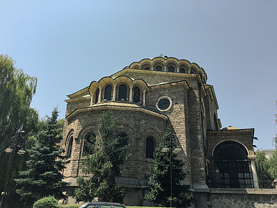索非亚市中心保加利亚城市旅游景象市中心天空教会景观游客街道宗教地标装饰品吸引力图片