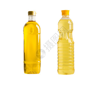 不同瓶子里含橄榄油的植物油 用于在白背景和剪切路径上单独烹饪核桃油菜籽芝麻美食敷料蔬菜厨房棕榈食物油炸图片