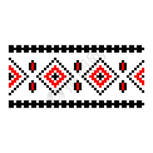 传统乌克兰族裔无缝丝型斯拉夫装饰品 单位 千瓦包装墙纸打印艺术纺织品刺绣装饰品文化图案民间图片