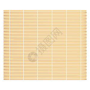 白背景的寿司竹子垫 生态概念 孤立对象 矢量图像图片