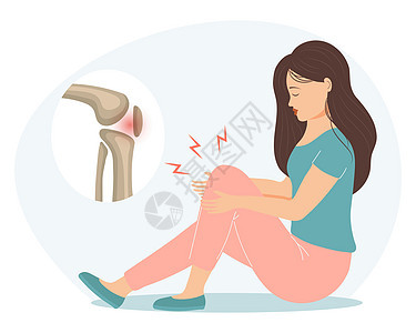 可怜的年轻女子膝盖和膝盖结扎着痛苦的痛楚 健康和医学的概念解剖学按摩情况肌肉跑步症状疼痛压力事故运动图片