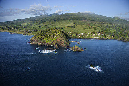 夏威夷海岸天线岩石水平社区旅行假期建筑物视图旅游支撑图片