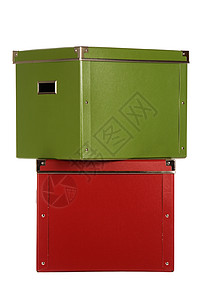 绿箱和红箱红色箱子高清图片