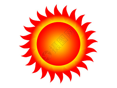 太阳火焰圆圈白色力量插图红色光盘黄色图片