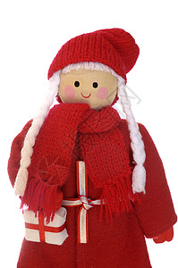 圣诞老人帽子圣诞母亲娃娃季节活动帽子红色脸颊季节性微笑玩具庆典孩子们背景