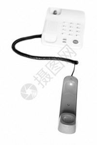 灰色电话键盘办公室通讯管子商业白色技术背景图片