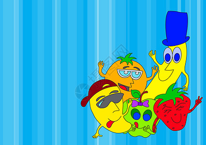 果实食物插图微笑农业孩子笑声漫画异国橙子饮食图片