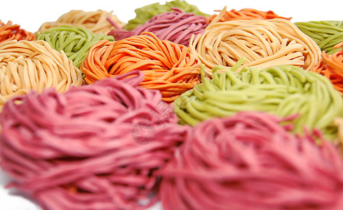 彩色面条国家糖类化合物草本植物收据碳水宏观午餐食物文化图片