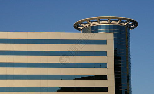 线性大楼现代建筑玻璃光环圆圈摩天大楼天空地板水平故事圆形背景