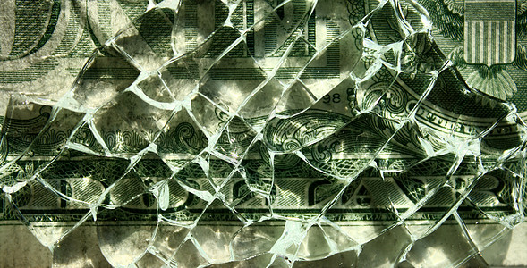 碎玻璃下的美元细节(Dollar)图片