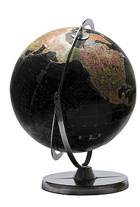 北美国家蓝色地球全球金融旅行经济技术世界黑色背景图片