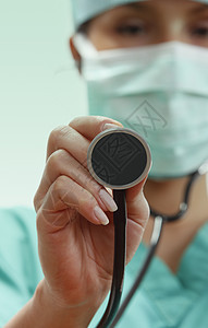 具有听诊器的女医生职业诊断呼吸医院药品女士卫生压力内科程序图片