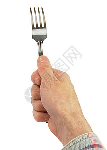 手握叉口边缘银器用具工具工作室皮肤午餐厨房贫困金属图片