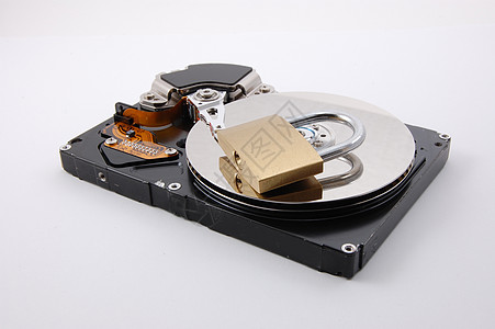 安全计算机硬盘驱动器挂锁密码磁盘铜箔商业容量白色服务器光盘驾驶图片