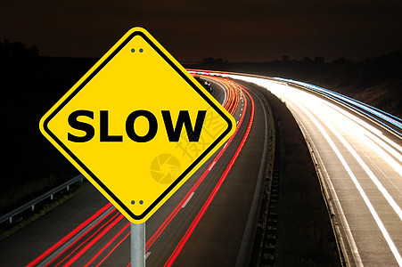 慢注意力安全交通路标黄色危险运输警告商业速度背景图片