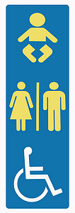 已禁用的洗手间标志图片
