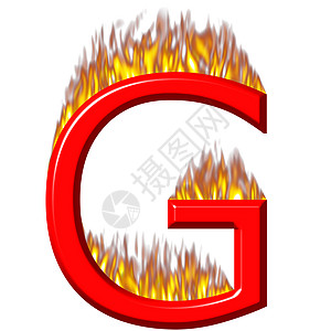 火焰字体3D信G着火背景