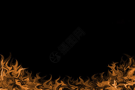 消防框架橙子火焰背景图片