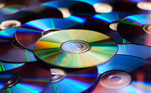 CD或DVD技术蓝色储存颜色数据磁盘音频dvd圆圈光谱图片