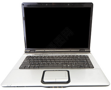 白色背景的笔记本电脑灰色桌面工作键盘技术电子产品展示监视器商业电子背景图片