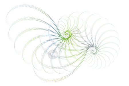 蓝色绿色白分形摘要设计图片