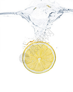 柠檬飞溅口渴海浪气泡流动水果食物果汁水滴运动图片