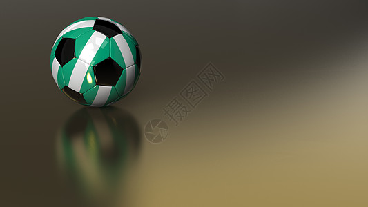 金金金属表面光滑的尼日利亚足球球图片