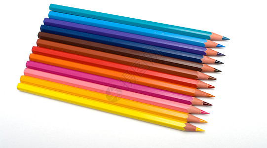 一套铅笔艺术概念作品艺术品绘画彩虹宏观办公室补给品团体图片