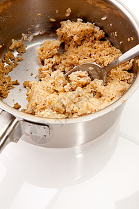 冷粥饮食麦片白色谷物燕麦早餐服务营养纤维粮食图片