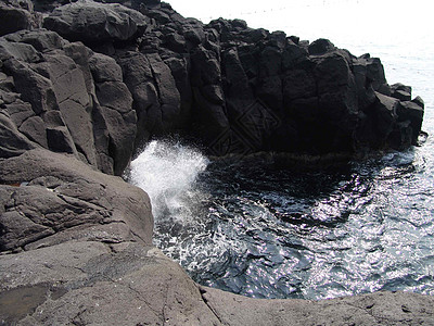 岩石大海飞溅石头风景海浪图片