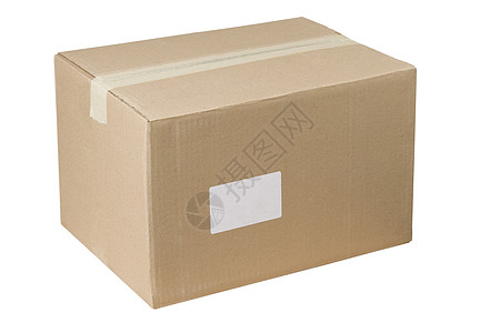封闭式托运纸板箱Whit whet 白色空标签回收邮件送货邮政纸板贮存存储货物商业命令图片