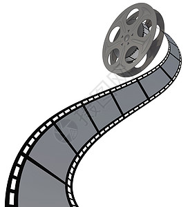 3D 电影螺旋摄影空白视频胶片投影黑与白电影业相机卷轴图片