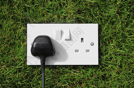 绿色能源单元力量插座金属别针活力电气电源图片