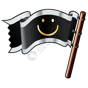 海盗旗矢量上的微笑图片