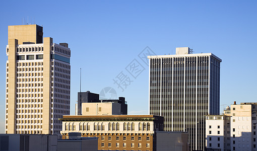阿肯色州小岩石建筑天际天空城市场景石头办公室三桅摩天大楼景观多云图片