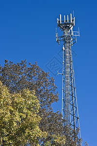 拉蒂塞塔基站沟通天空电缆广播技术蓝色全球白色微波图片