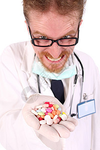带有医生平板药的医生药品顾问手套工人药片办公室卫生乐趣面具治疗图片