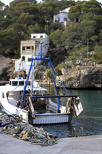 西班牙马洛卡的渔船图片