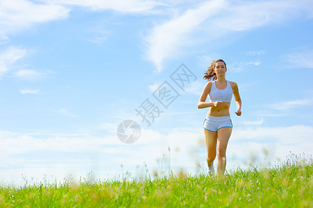 女运动员速度慢跑者女孩赛跑者女性公园竞赛跑步行动娱乐图片
