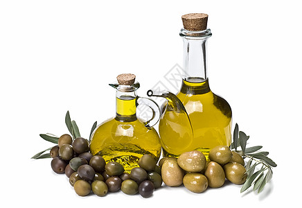 橄榄油烹饪农业绿色处女橄榄枝饮食瓶子液体调味品酱料图片