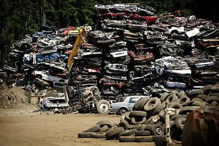废船停机场垃圾垃圾场残骸轮辋金属货物退役船运破坏环境图片