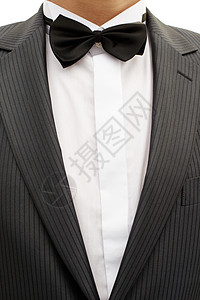 领结领带穿着晚礼服和领领结的年轻男子的乳房背景