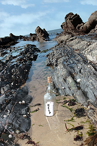 救救我们蓝色帮助软木海岸支撑石头笔记海洋幸存者岩石图片