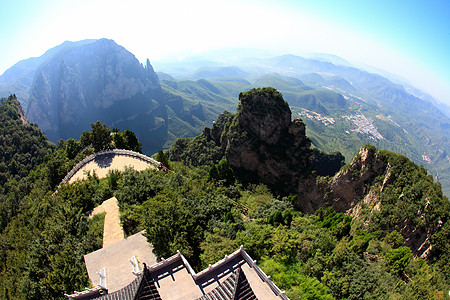 世界地貌公园云泰山的景象岩石风景地质树木世界运泰溪流蓝色踪迹茶点背景图片