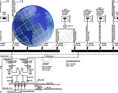 A 最新的电信技术 2730 7青色插图地球玻璃行星力量电气蓝色互联网按钮图片