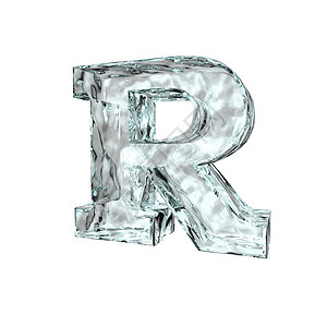 冻结的信件 R字体字母插图透明度图片