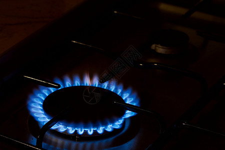 火焰辉光燃烧力量火炉厨房消费者蓝色金属化石加热高清图片