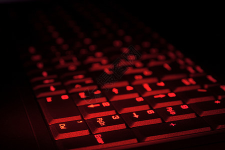 红色电脑键盘工具技术商业工作辉光红色电子产品字母球形电脑背景
