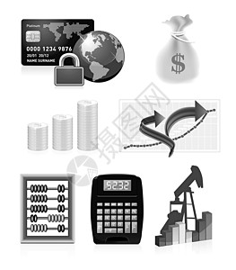 商业图标数字金融地球存款互联网账户锁袋日程利润库存图片