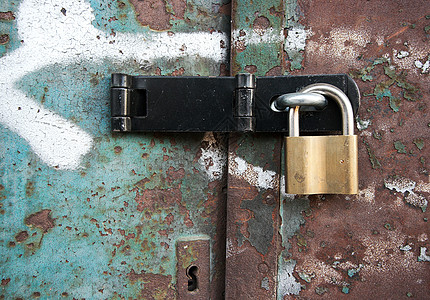 花门锁工作锁具风化锁定衰变金属油漆腐蚀安全背景